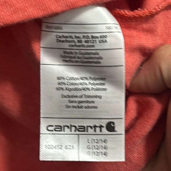 Carhartt Size Large (L) Coral Peach TShirt - Picture 4 of 4
